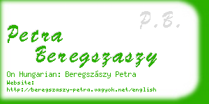 petra beregszaszy business card